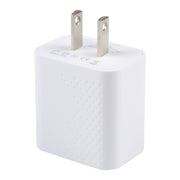LZ-105A+C PD 20W USB-C/Type-C+QC 3.0 USB Ports Dot Pattern Travel Charger, US Plug(White)