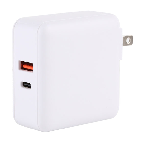 PD65W-A6 PD 65W 90 Degrees Foldable Pin Portable Multi-function USB Quick Charger, US Plug(White)