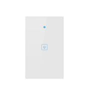 WS-US-01 EWeLink APP & Touch Control 2A 1 Gang Tempered Glass Panel Smart Wall Switch, AC 90V-250V, US Plug