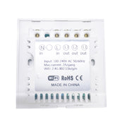 WS-UK-03 EWeLink APP & Touch Control 2A 3 Gangs Tempered Glass Panel Smart Wall Switch, AC 90V-250V, UK Plug