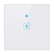 WS-EU-01 EWeLink APP & Touch Control 2A 1 Gang Tempered Glass Panel Smart Wall Switch, AC 90V-250V, EU Plug