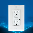 PC Double-connection Power Socket Switch with USB, US Plug, Square White UL 20A Leakage Protection Socket - Switch by PMC TechLife | Online Shopping South Africa | PMC TechLife | Buy Now Pay Later Mobicred
