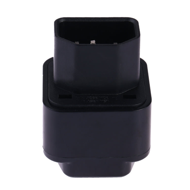 Portable Universal Socket to C14 Male Plug UPS PDU APC Computer Server Power Adapter Travel Charger (Black)