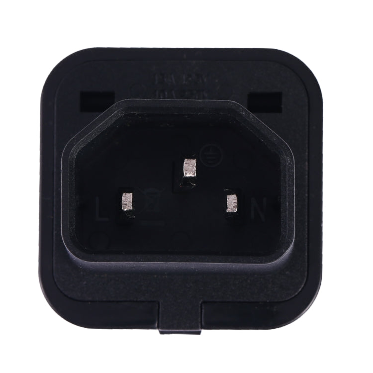 Portable Universal Socket to C14 Male Plug UPS PDU APC Computer Server Power Adapter Travel Charger (Black)