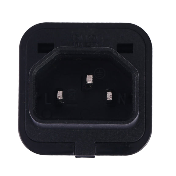 Portable Universal Socket to C14 Male Plug UPS PDU APC Computer Server Power Adapter Travel Charger (Black)