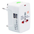 110-250V Multi-function Travel Universal Converter with Dual USB Interfaces, EU / UK / US / AU Plug(White) - USB Charger by PMC TechLife | Online Shopping South Africa | PMC TechLife | Buy Now Pay Later Mobicred