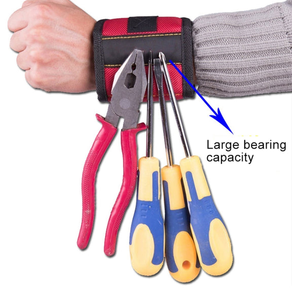 1680D Oxford Cloth Pocket Magnetic Wristband Storage Pockets Tool(Blue)