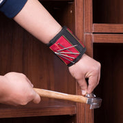 1680D Oxford Cloth Pocket Magnetic Wristband Storage Pockets Tool(Red)