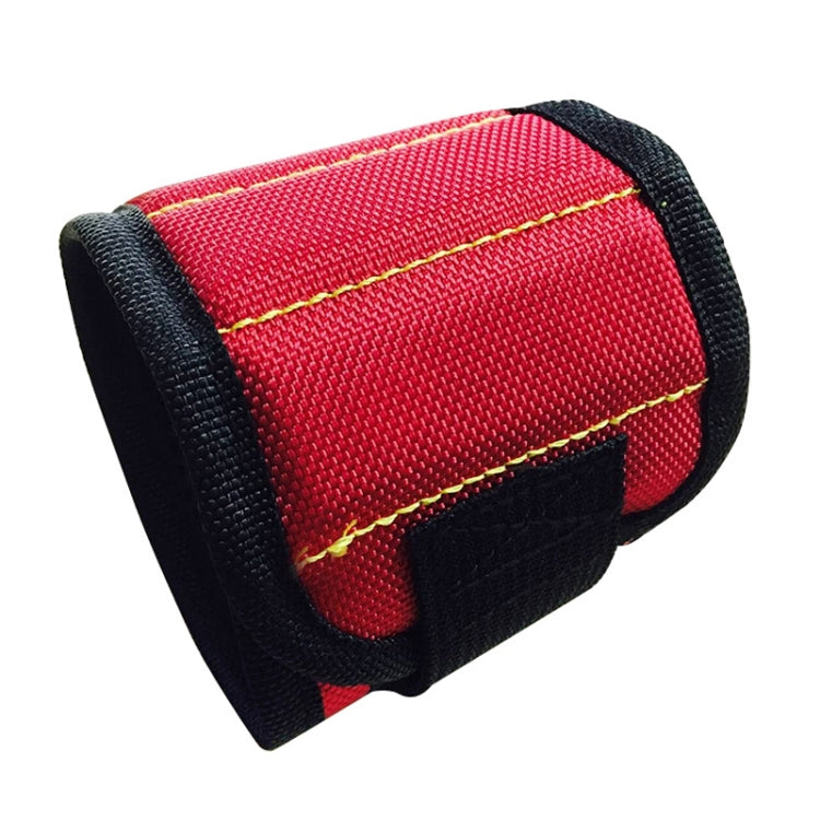 1680D Oxford Cloth Pocket Magnetic Wristband Storage Pockets Tool(Red)