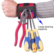 1680D Oxford Cloth Pocket Magnetic Wristband Storage Pockets Tool(Red)
