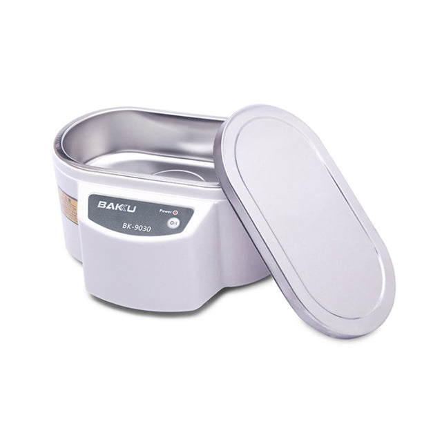 BAKU BK-9030 30W 0.8L LCD Display Ultrasonic Cleaner, AC 220V, EU Plug(White)