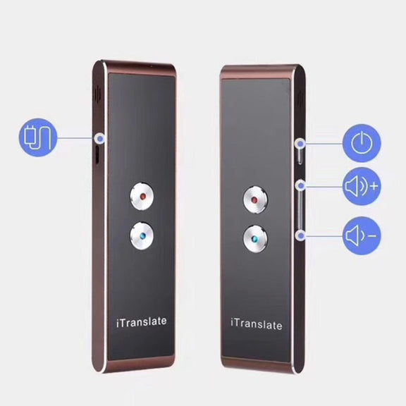 T8 Handheld Pocket Smart Voice Translator Real Time Speech Translation Translator with Dual Mic, Support 33 Languages(Black)