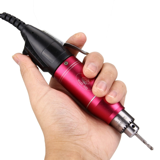 WLXY WL-320 Mini Electric Grinder with Speed Regulation, 110V-240V, Suitable Drill Chuck: 0.3mm-4.0mm, US Plug(Magenta)