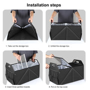FunAdd Foldable Storage Fresh Box Vehicle Trunk Organizer Bag Transportation Fresh-keeping Box (Black)