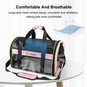 FUNADD Pet Travel Carrier Bag Shoulder Foldable Tote Bag(Pink)