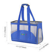 FUNADD Portable Breathable Pet Bag Outdoor Shoulder Tote Bag (Blue)