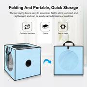 FUNADD Pet Bath Drying Box Portable Folding Dryer Cage, Suitable for Pets up to 5kg(Blue)