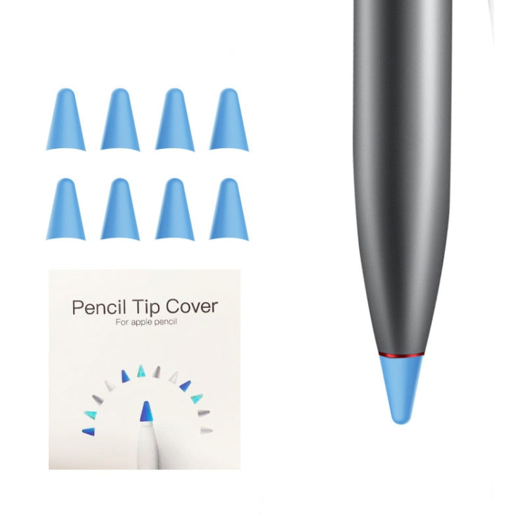8 PCS Non-slip Mute Wear-resistant Nib Cover for M-pencil Lite (Dark Blue)