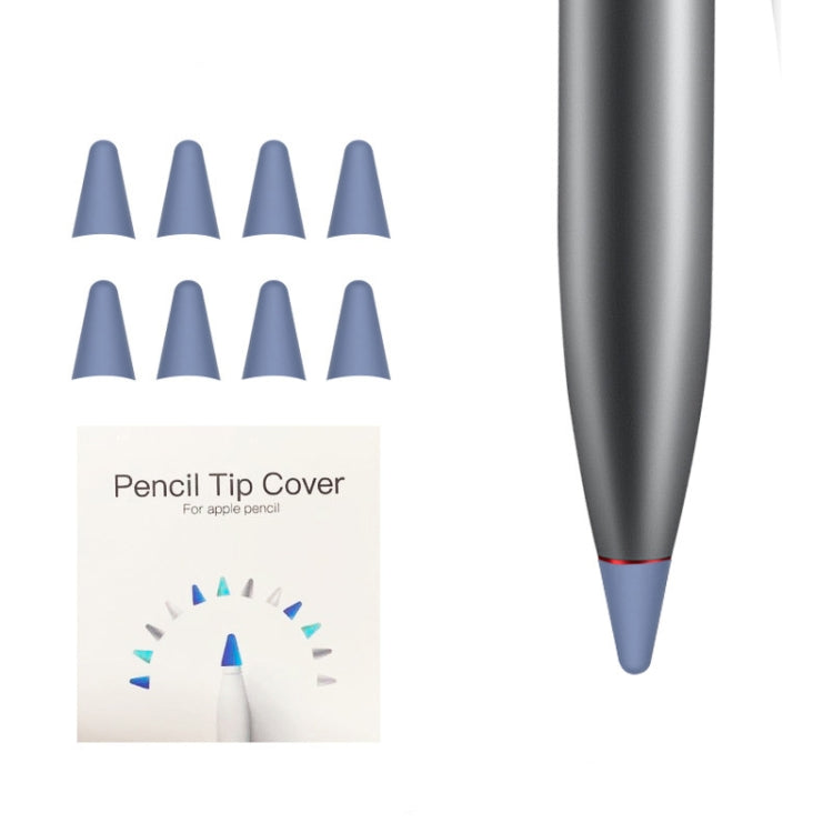 8 PCS Non-slip Mute Wear-resistant Nib Cover for M-pencil Lite (Gray Blue)