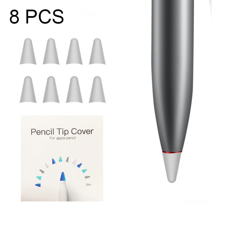 8 PCS Non-slip Mute Wear-resistant Nib Cover for M-pencil Lite (Grey)