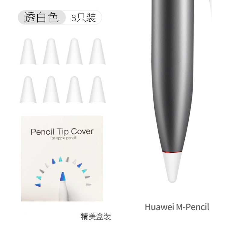 8 PCS Non-slip Mute Wear-resistant Nib Cover for M-pencil Lite (White)