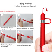 Apple Pen Cover Anti-lost Protective Cover for Apple Pencil (White)