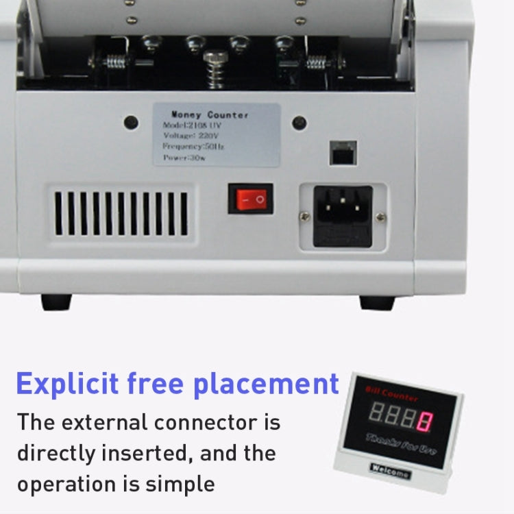 2108UV/IR 220V Multi-Currency Currency Counter, Specification: EU Plug