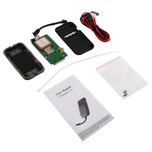 Car Motorcycle GPS Smart Realtime Tracking Device With LED Indicator Light,Built-in GSM Antenna and GPS Antenna(Black)