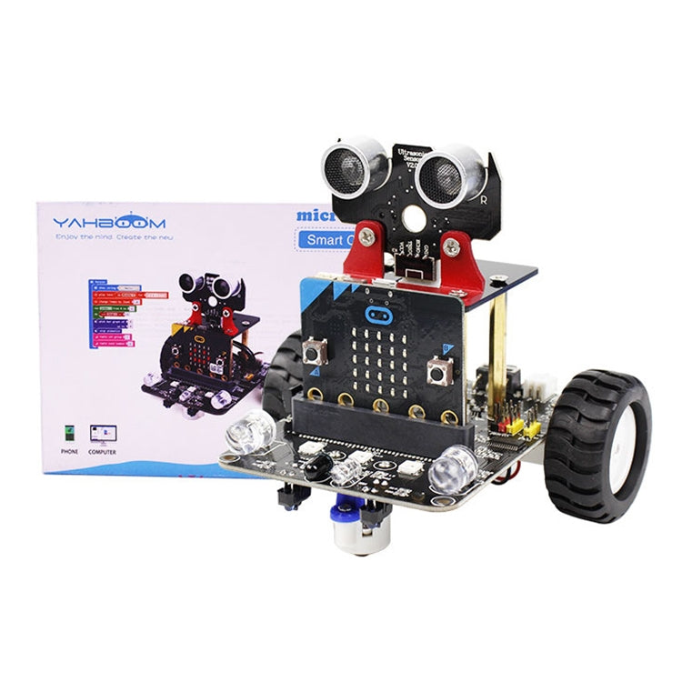 Yahboom Microbit Smart Robot Car Bitbot with IR and APP for Micro:bit V2/V1.5, without Micro:bit V2/V1.5 Board