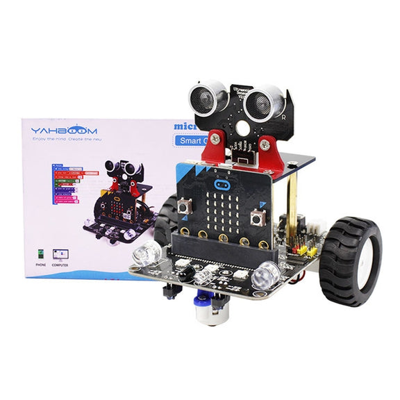 Yahboom Microbit Smart Robot Car Bitbot with IR and APP for Micro:bit V2/V1.5, without Micro:bit V2/V1.5 Board