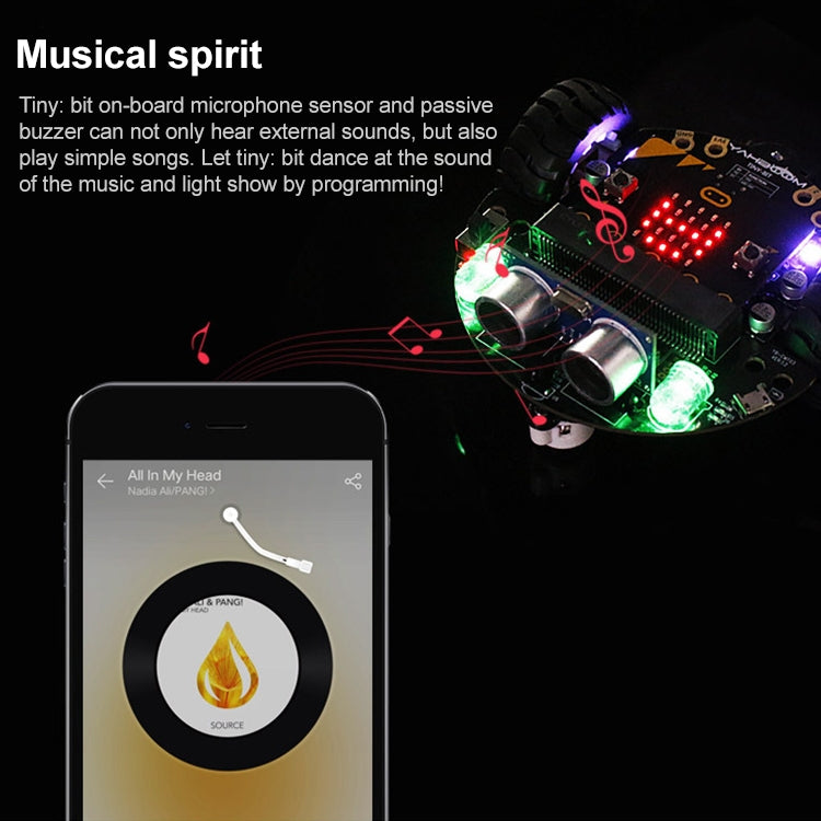 Yahboom Tinybit Smart Robot Car Compatible with Micro:bit V2/1.5 board, without Micro:bit V2/V1.5 Board
