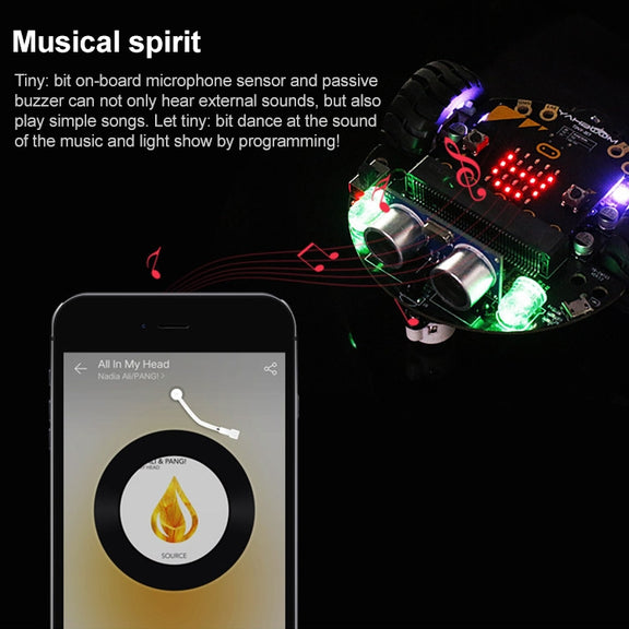 Yahboom Tinybit Smart Robot Car Compatible with Micro:bit V2/1.5 board, without Micro:bit V2/V1.5 Board