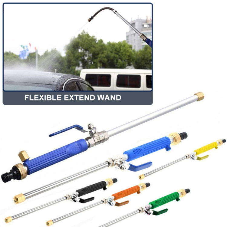 Garden Lawn Irrigation High Pressure Hose Spray Nozzle Car Wash Cleaning Tools Set (Black)