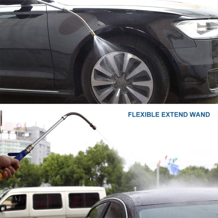 Garden Lawn Irrigation High Pressure Hose Spray Nozzle Car Wash Cleaning Tools Set (Black)