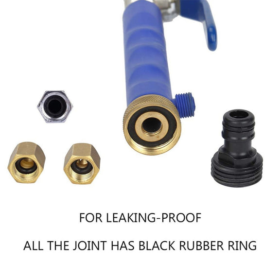 Garden Lawn Irrigation High Pressure Hose Spray Nozzle Car Wash Cleaning Tools Set (Blue)