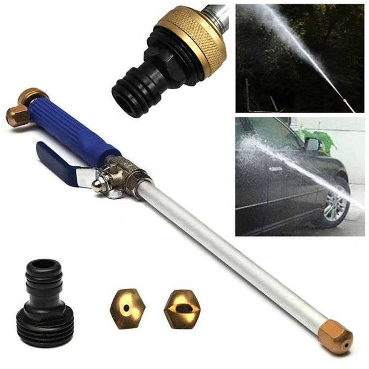 Garden Lawn Irrigation High Pressure Hose Spray Nozzle Car Wash Cleaning Tools Set (Blue)