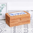 ZJH01 Ceramics Restaurant Desktop Rattan Braided Tissue Storage Box Case - Storage Boxes by PMc TechLife | Online Shopping South Africa | PMc TechLife | Buy Now Pay Later Mobicred