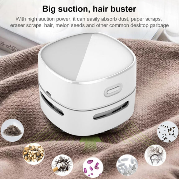 3W Hardcover Battery Style Portable Handheld Wireless Mini Desktop Vacuum Cleaner(Blue)
