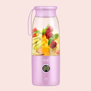 Vitamer USB Mini Portable Juicer Juice Blender Lemon Fruit Squeezers Reamers Bottle (Pink)