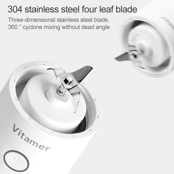 Vitamer USB Mini Portable Juicer Juice Blender Lemon Fruit Squeezers Reamers Bottle (White)