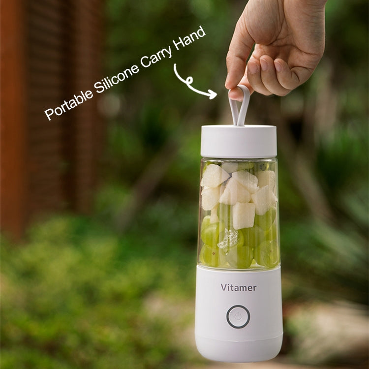 Vitamer USB Mini Portable Juicer Juice Blender Lemon Fruit Squeezers Reamers Bottle (White)