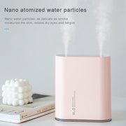 Y10 Runway Dual Jet Humidifier Colorful Marquee Night Light 1L Air Purifier for Home Office(Pink)