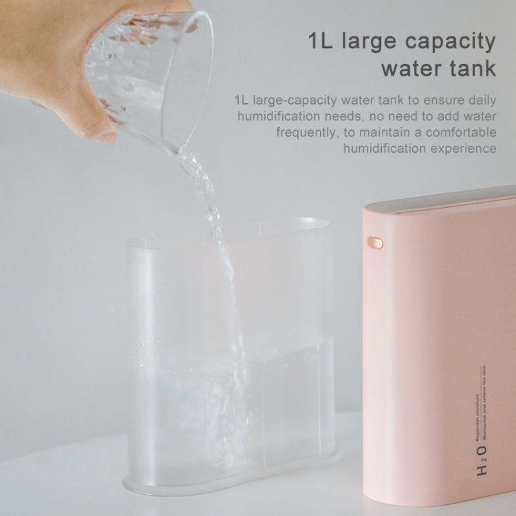 Y10 Runway Dual Jet Humidifier Colorful Marquee Night Light 1L Air Purifier for Home Office(White)
