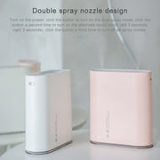 Y10 Runway Dual Jet Humidifier Colorful Marquee Night Light 1L Air Purifier for Home Office(White)