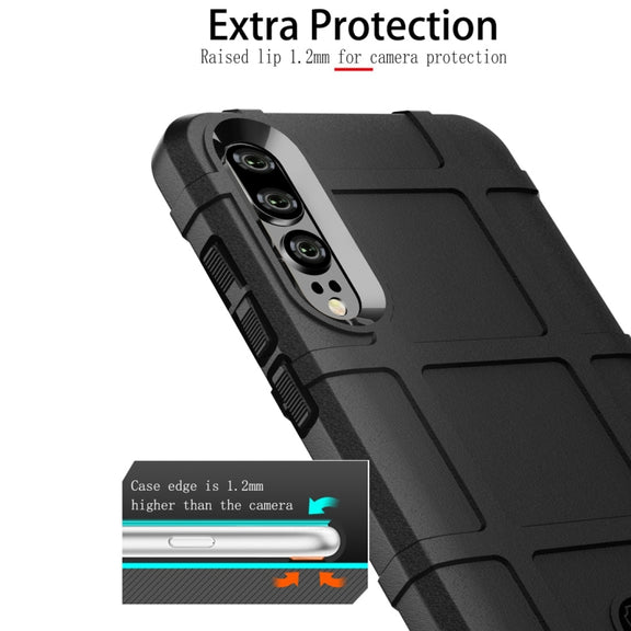 Full Coverage Shockproof TPU Case for Huawei P20 Pro(Black)