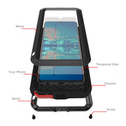 LOVE MEI Powerful Dustproof Shockproof Splashproof Metal + Silicone Combination Case for Huawei P30 (Black)
