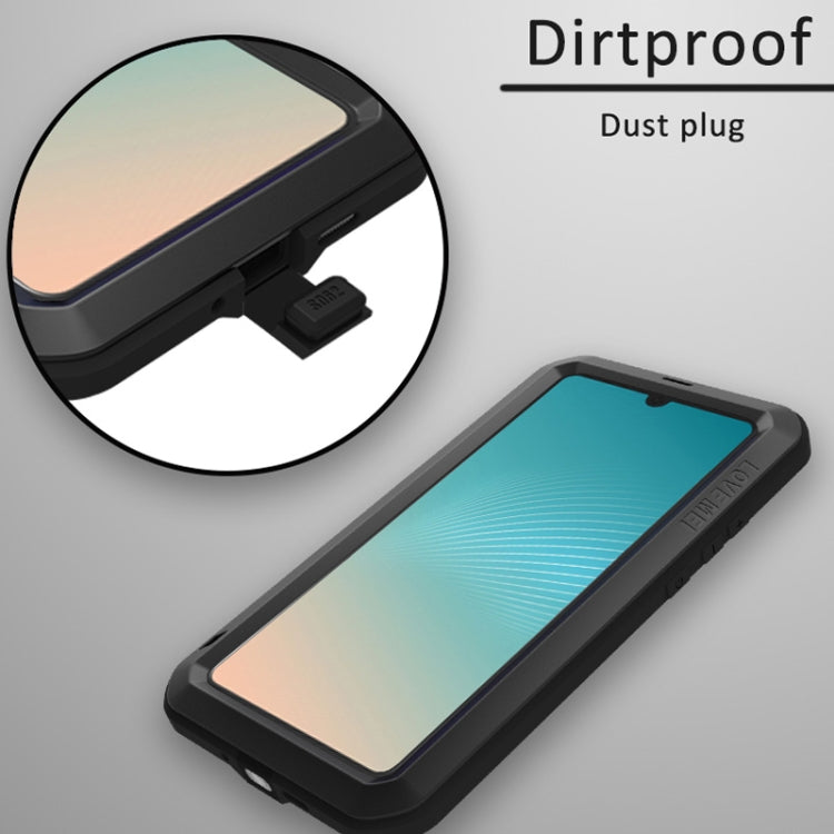 LOVE MEI Powerful Dustproof Shockproof Splashproof Metal + Silicone Combination Case for Huawei P30 Pro (Black)