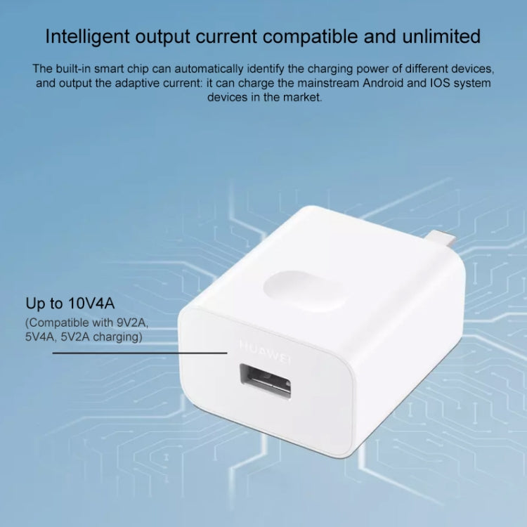 Original Huawei SuperCharge Wall Charger, 40W Max Fast Charging Version(White)