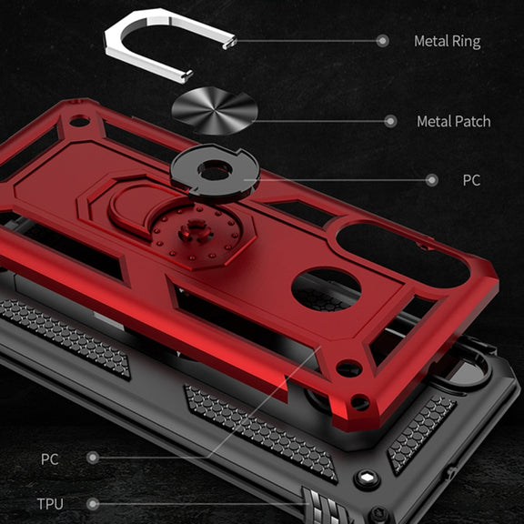 Armor Shockproof TPU + PC Protective Case for Huawei P30 Lite, with 360 Degree Rotation Holder (Black)