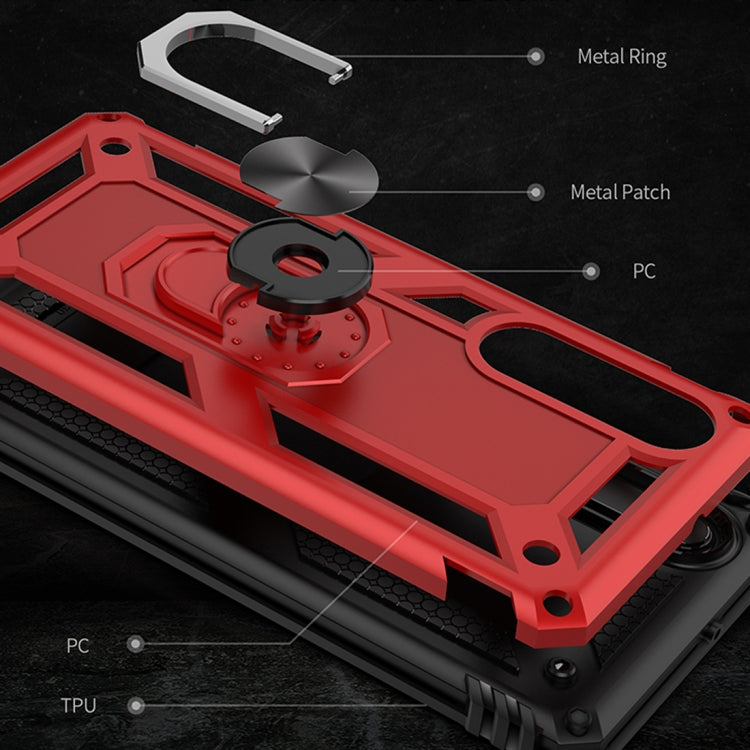 Armor Shockproof TPU + PC Protective Case for Huawei P30, with 360 Degree Rotation Holder (Black)